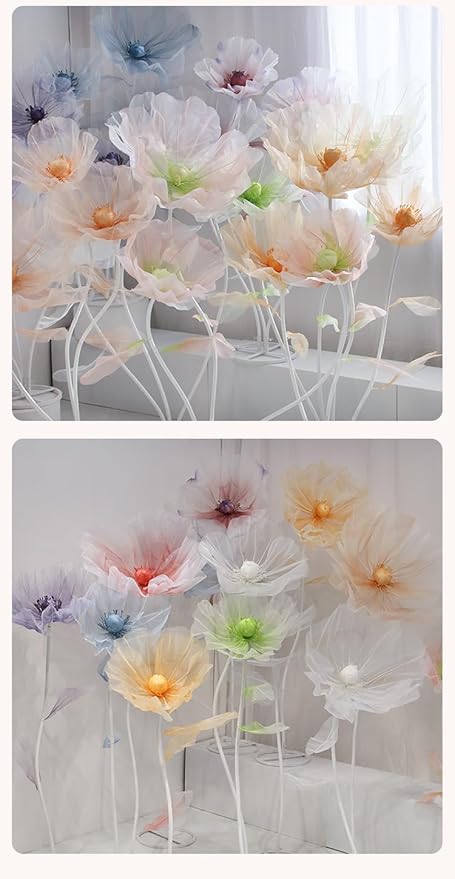 Giant Flower Decoration for Wedding Background, Party Decoration, Birthday Party, Photography Props, Shop Window Props, Banquet, Stage, Mall Display (Pink)