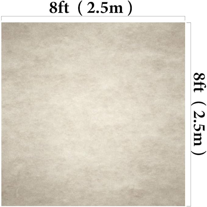 8ft(W) x8ft(H) Ivory Photo Backdrop Microfiber Absract Photo Studio Background for Photographers Headshots Old Master Photo Props