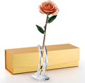 24K Gold Dipped Real Rose – Handpicked Real Rose Preserved in 24K Gold – Sweet, One-of-a-Kind Romantic Gift for Her – Ideal for Birthday, Anniversary, Mother’s Day, Valentine’s Day (Pink)