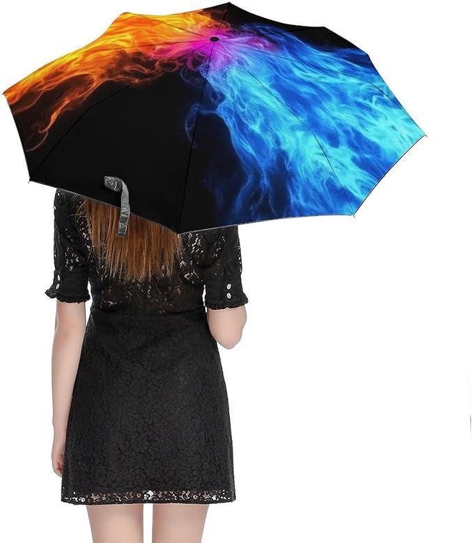 Fashion 3 Fold Sunny Rain Sunscreen Umbrella Portable Automatic Umbrella