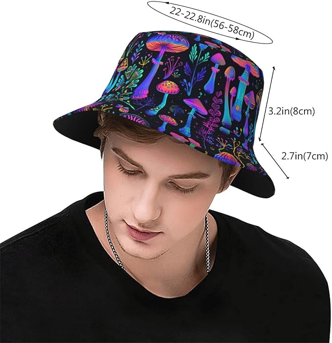 Funny Bucket Hat for Men Women Fashion Unisex Fishing Hat Fisherman Sun Caps Headwear for Outdoor Summer Travel Hiking Beach