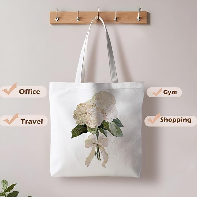 Floral Tote Bag, Floral Bag for Women, Reusable Grocery Bags Shopping Bags