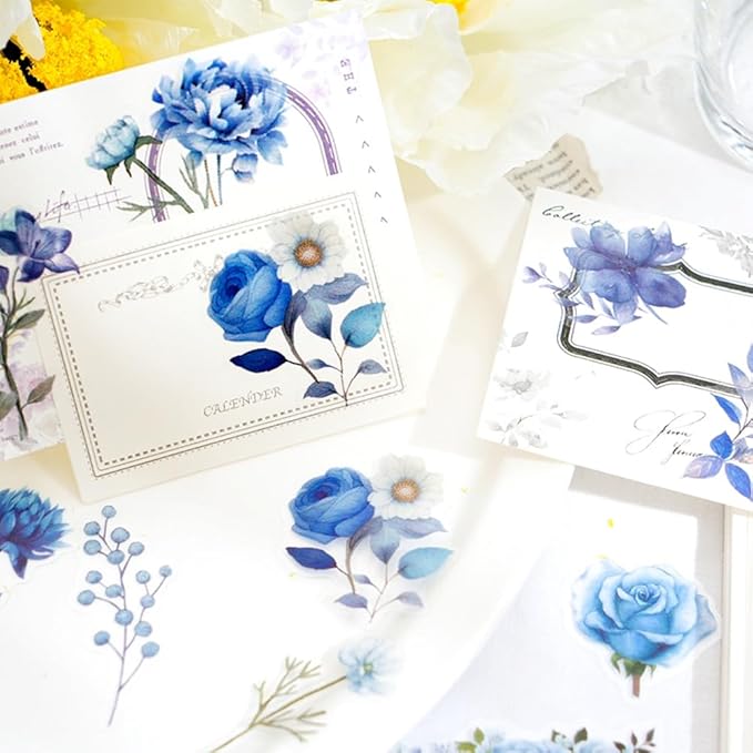 600 Pcs Natural Botanical Flower Stickers, Wildflower Stickers for Scrapbooking Junk Journal Notebook Diary Planner Letter Envelope Water Bottle Phone Case Craft Decoration (Set of 6)