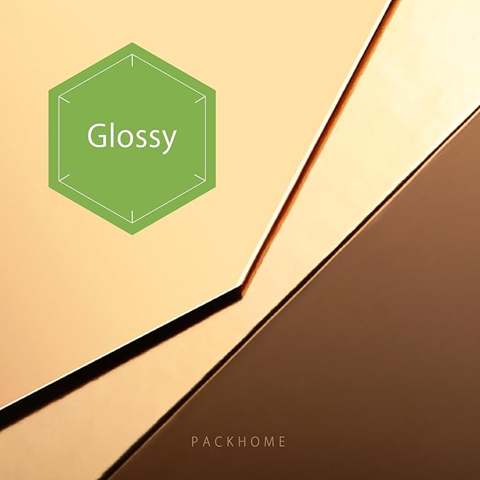 PACKHOME Christmas Gift Box 9x6.5x3.8 Inches, Rectangle Collapsible Box with Magnetic Lid for Xmas Gift Packaging (Glossy Gold)