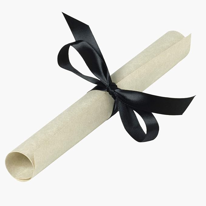 Satin Ribbon 5/8 Inch Black Double Faced - 25 Yards for Gift Wrapping DIY Bows Crafts Bridal Bouquet Cutting Ceremony Sewing Christmas Wedding Baby Shower Decoration Humphrey's Craft
