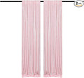 Pink Sequin Curtains 2FTx8FT 2 Panels Pink Sequin Backdrop Curtain for Parties Glitter Backdrop Photo Background for Wedding Baby Shower