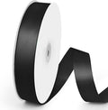 100 Yards 1 inch Satin Ribbon, Fabric Ribbon Solid Color Perfect for Gift Wrapping, Wedding, Handmade Bows, Floral Bouquets and Party Decoration(Black)