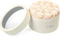 Rosaura Round Preserved Roses Gift Box - Real Forever Flowers for Birthday, Valentine's & Mother's Day (Champagne, 17 Roses)