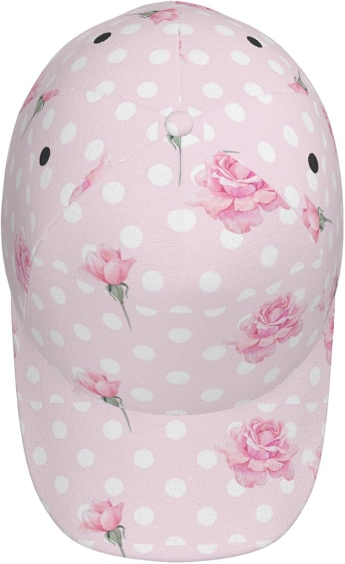 Rose Baseball Cap Flower Snapback Cap for Women Hats Floral Baseball Hat Women's Baseball Caps