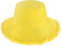 CHOK.LIDS Frayed Bucket Hats for Women Men Unisex Trendy Washed Cotton Floppy Wide Brim Boonie Outdoor Summer Beach Headwear