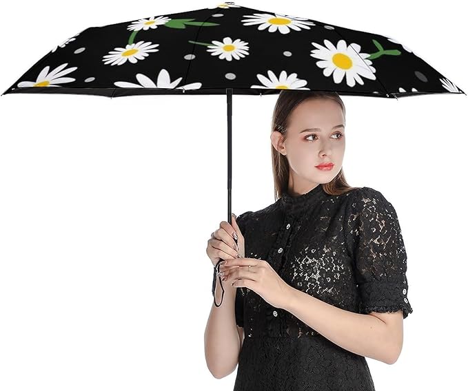 Fashion 3 Fold Sunny Rain Sunscreen Umbrella Portable Automatic Umbrella