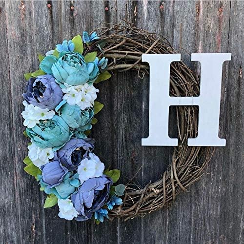 Flojery Silk Peony Bouquet Vintage Artificial Peonies Flower for Home Wedding Party Decor (1pcs, Blue)