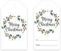 Andaz Press Christmas Holiday Season Classic Gift Tags, Merry Christmas to from Classic Favor Tags, Christmas Holly Wreath Design, for Holiday Events, Parties, and Favors, 60-Pack