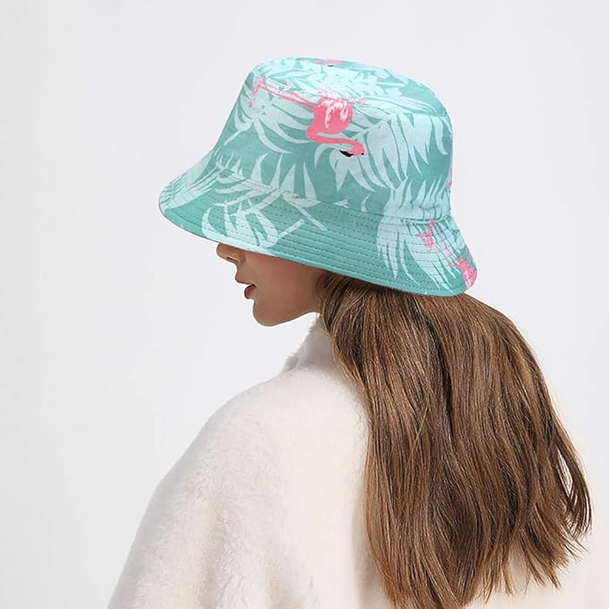 XYIYI Cute Bucket Hat Beach Fisherman Hats for Women, Reversible Double-Side-Wear