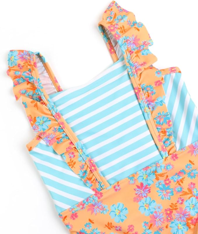RuffleButts® Baby/Toddler Girls Ruffle Strap One Piece Swimsuit w/UPF 50+ Sun Protection