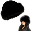 Faux Fur Bucket Hat, Winter Plush Fluffy Furry Mink Hats, Warm Thickened Fisherman Cap, Warm and Cute, Versatile for Winter - Black