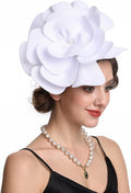 Feather Fascinator for Women - Vintage with Headband and Clip Tea Party Headwear