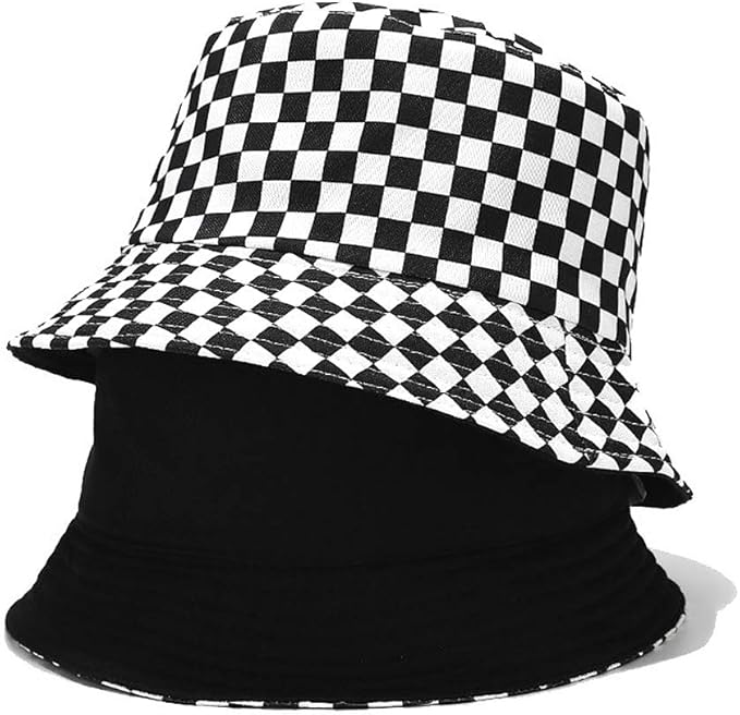 Malaxlx Unisex Bucket Hat Beach Sun Hat Aesthetic Fishing Hat for Men Women Teens, Reversible Double-Side-Wear