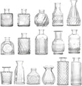 16Pcs Glass Bud Vase Set, Mini Flower Clear Vase Set Bud Vases for Wedding Centerpiece Table Decor, Vintage Small Vases for Room Home Dining Party Table Center Decor