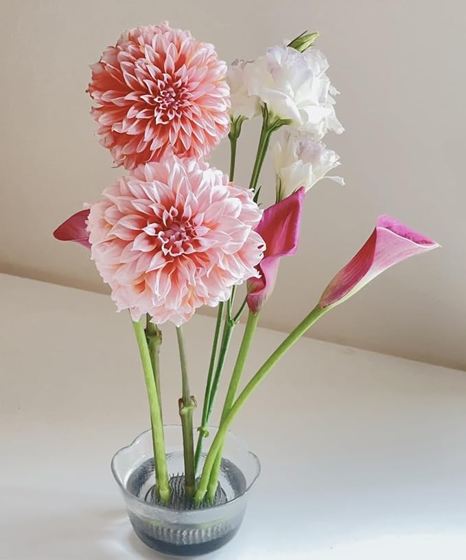 3 Pcs Flower Frogs for Flower Arrangements, Japanese Ikebana Stem Holder, Kenzan Flower Frog for Arrangements Vase, 0.91 Inch 1.38 Inch 2.36 Inch Pin Holder with Rubber Base