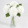 6 Pcs White Hydrangea Artificial Flowers, Latex Real Touch Hydrangea Flowers, 19.6'' Full Faux Hydrangea Flowers Fake Flowers for Home Decor Party Wedding Centerpiece Bouquet Floral Arrangements