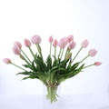 10PCS Pink Fake Tulips Artificial Flowers Real Touch Latex Faux Tulips UV Resistant Fake Flowers Bouquet for Table Home Decor Party Wedding Garden Decoration