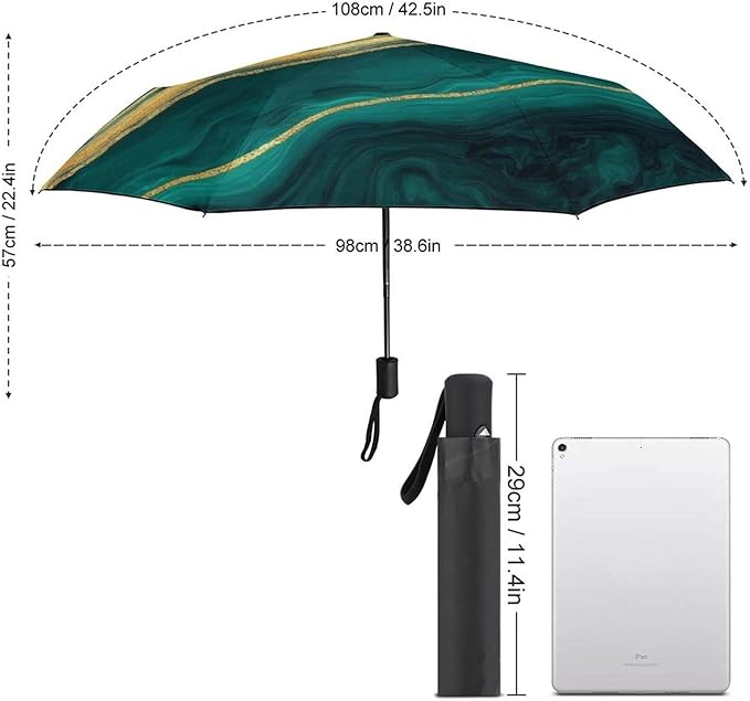 3 Fold Car Umbrella Folding Portable Automatic Umbrella Sunny Rain Sunscreen