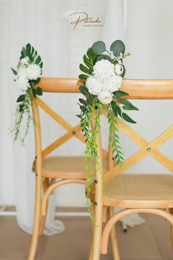 Artificial Wedding Dahlia Flowers 25 pcs Ivory Fake Roses w/Stem for DIY Wedding Decor Centerpieces Arrangements Bouquets(Ivory)