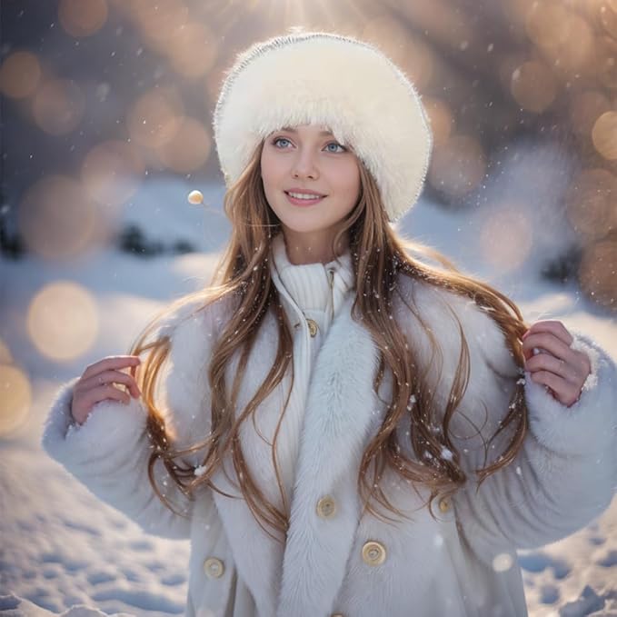 Faux Fur Bucket Hat, Womens Winter Plush Fluffy Furry Mink Hats Warm Thickened Fisherman Cap for Girls Women