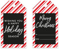 Andaz Press Christmas Holiday Season Classic Gift Tags, Merry Christmas to from and Wishing You A Happy Holiday Season, Candy Cane Striped Design, for Holiday Events, Parties, and Favors, 60-Pack