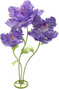 Large Artificial Plants & Flowers Giant Fake Flowers for outdoors Decorative, Long Stem Indoor Big Artificial Flower Art Home Decor for Wedding Reception Arrangement Birthday Party Shop (Purple)