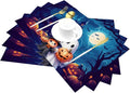 PVC Placemats Set of 4 Wipeable Table Mats Washable Heat Resistant Non Slip Vinyl Dining Table Mat for Kitchen Indoor Outdoor Patio Farmhouse Place Mats Halloween Castle Pumpkin Ghosts Decorative