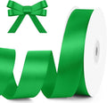 KMER LIFE 1 inch Wide x 50 Yards Green Satin Ribbon - Perfect for Wedding Decor, Wreath, Crafts, Gift Wrapping & Other Projects