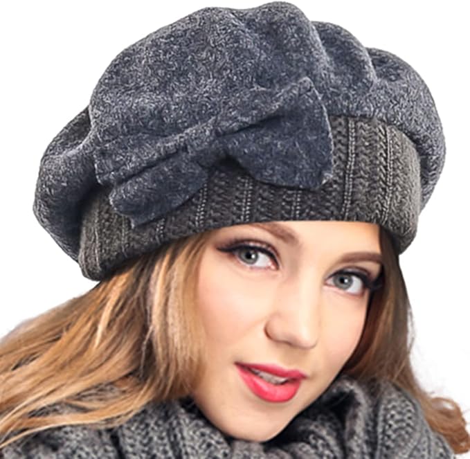 VECRY Women's 100% Wool Bucket Hat Felt Cloche Beret Dress Winter Beanie Hats