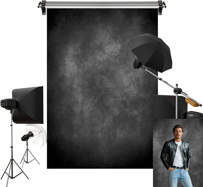 Kate 6.5x6.5ft/2x2m Dark Backdrop Black Abtract Texture Portrait Photo Backgrounds Photography Studio Props