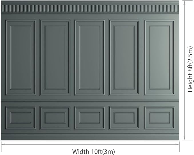 AOFOTO Vintage Room Inside Backdrop Classic French Frame Dark Grey Walls Photo Background for Wedding Bridal Shower Party Banner Home Headboard Decor Wall Photo Studio Booth Props 10x8ft