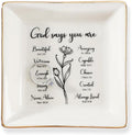 HOME SMILE Ceramic Ring Dish Jewelry Tray for Mom Sister Friends