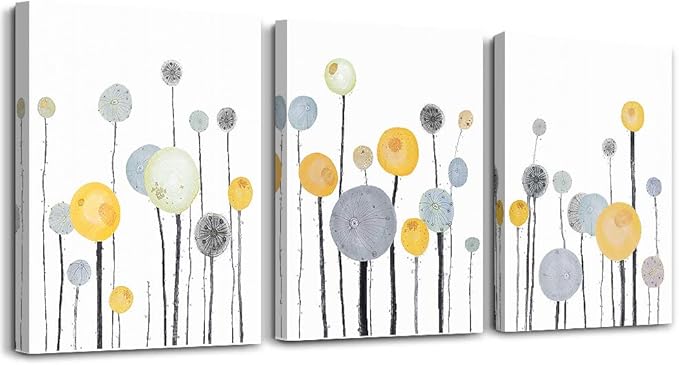 Abstract paintings 3 Piece framed Canvas Wall Art for living room bathroom Wall Decor Canvas Prints Office kitchen wall Artwork Home Decor Flowers Pictures Poster bedroom Large size wall Decorations