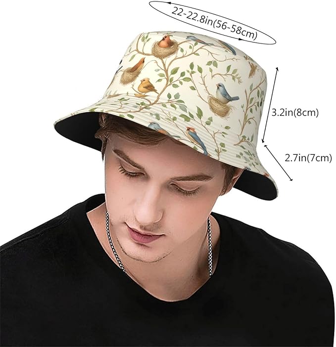 Vintage Clovers Bucket Hat Novelty Sun Hats Trendy Fisherman Cap for Men and Women