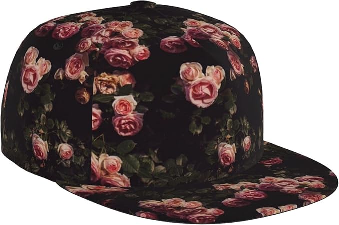 Rose Baseball Cap Adjustable Flower Baseball Caps Womens Hat Rose Flower Baseball Hats for Women Outdoor