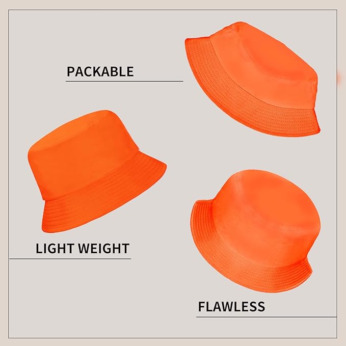 Rosoz 1 & 2 Pack Bucket Hat for Women Men Summer Travel Beach Sun Hat Outdoor Cap Unisex Bucket Hats