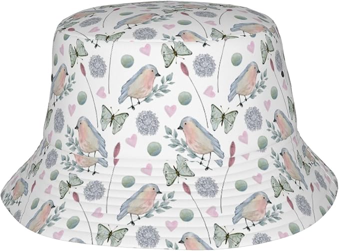 Cartoon Bucket Hat Summer Beach Travel Sun Hat Packable Fisherman Cap for Men Women