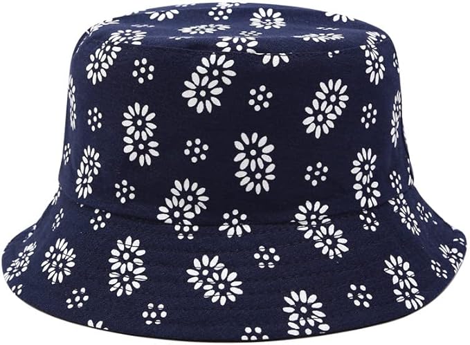 Quanhaigou Bucket Hat for Men Women,Packable Reversible Printed Sun Hats,Fisherman Outdoor Summer Travel Hiking Beach Caps