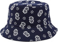 Quanhaigou Bucket Hat for Men Women,Packable Reversible Printed Sun Hats,Fisherman Outdoor Summer Travel Hiking Beach Caps