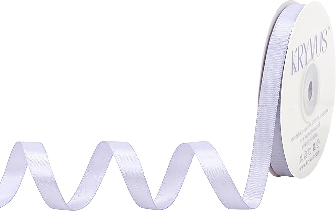 Lilac Mist Satin Ribbon, Double Faced 3/8 Inch X 25 Yards Lilac Mist Ribbon, Premium Satin Ribbon for Gift Wrapping, Crafts, Hair Bow Making, Sewing, Flower Bouquet, Wedding Party Decor