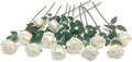 Laelfe 12 PCS Artificial Flowers Roses Silk Flowers Fake Long Stem Artificial Roses for Home Wedding Bathroom Kitchen Decorations
