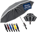 4-in-1 Inverted Travel Umbrella Compact, Automatic Large Umbrellas for Rain & Sun, Portable Windproof Umbrella for Backpack, Reverse Folding Umbrella for UV with Reflective Strips,Lightweight