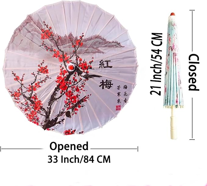 Chinese Japanese Handmade Parasol Umbrella,Asian Decoration DIY Art Dance Classical Umbrella for Wedding Parties Photography Costumes Cosplay