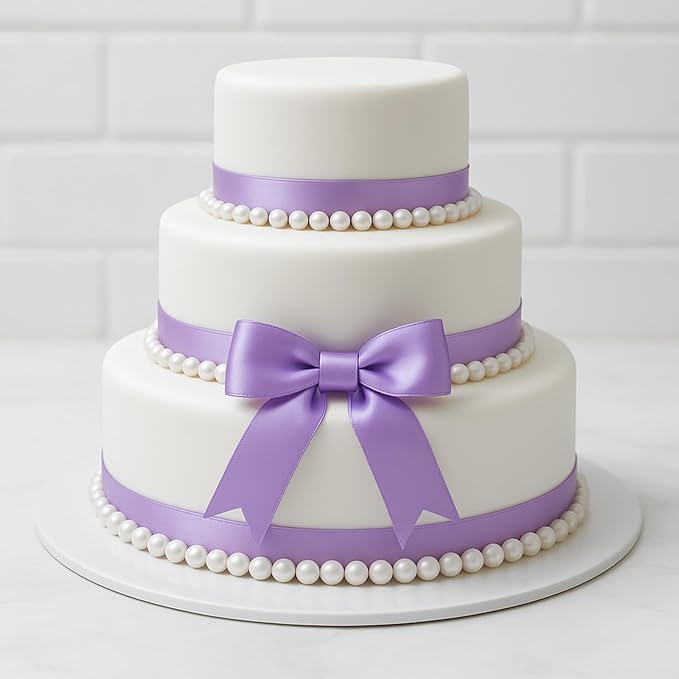 KINGLAKE Lavender Satin Ribbon – 1 1/2'' x 100 Yards Polyester Light Purple Satin Ribbon for Gift Wrapping, Wedding & Party Decoration, DIY Crafts, Floral Bouquets, Wreath Bows