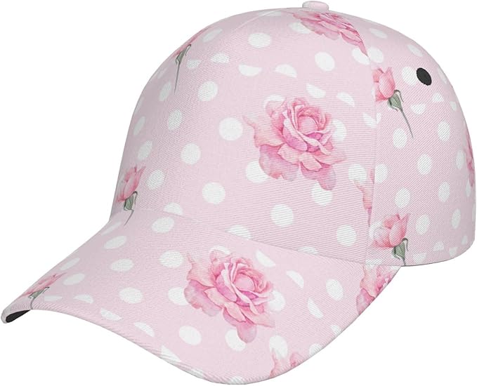 Rose Snapback Cap Womens Baseball Hats Flower Floral Sun Cap Women's Baseball Caps Cute Hats